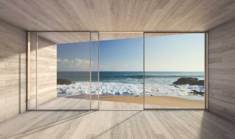 Installation de baie vitrée à galandage aluminium - Gannat - FERMETURES PROJECT